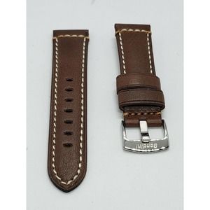Bandini Brown Leather 22mm Watch Strap